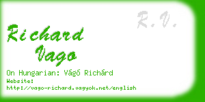 richard vago business card